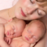Mother Holding Twins